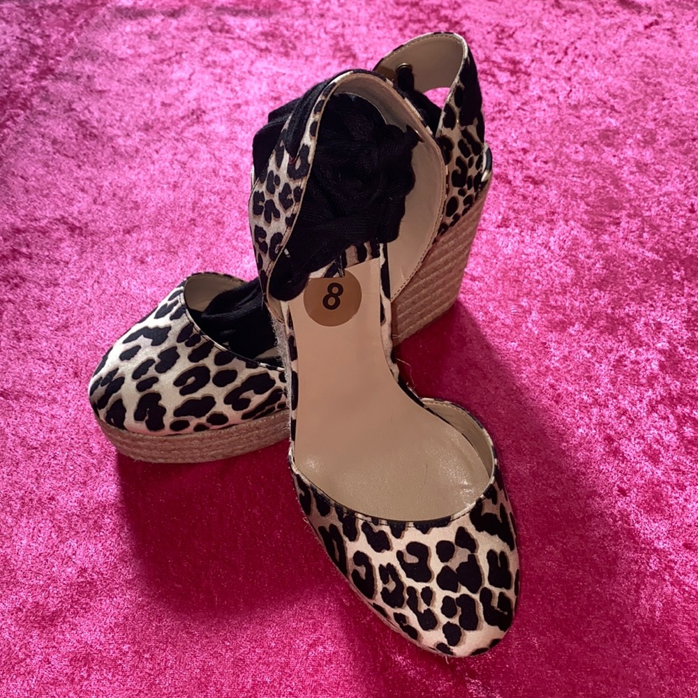 JLO-Jennifer Lopez Meenk Leopard Espadrille Wedges